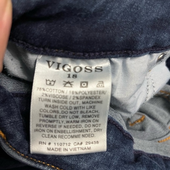 VIGOSS Jagger Skinny Jeans size 18 stretch - Picture 7 of 7